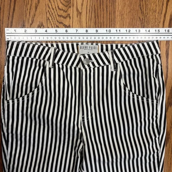 Blank Paige B&W Striped Flare Pants - Picture 4 of 10